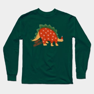 Christmas Stegosaurus Long Sleeve T-Shirt